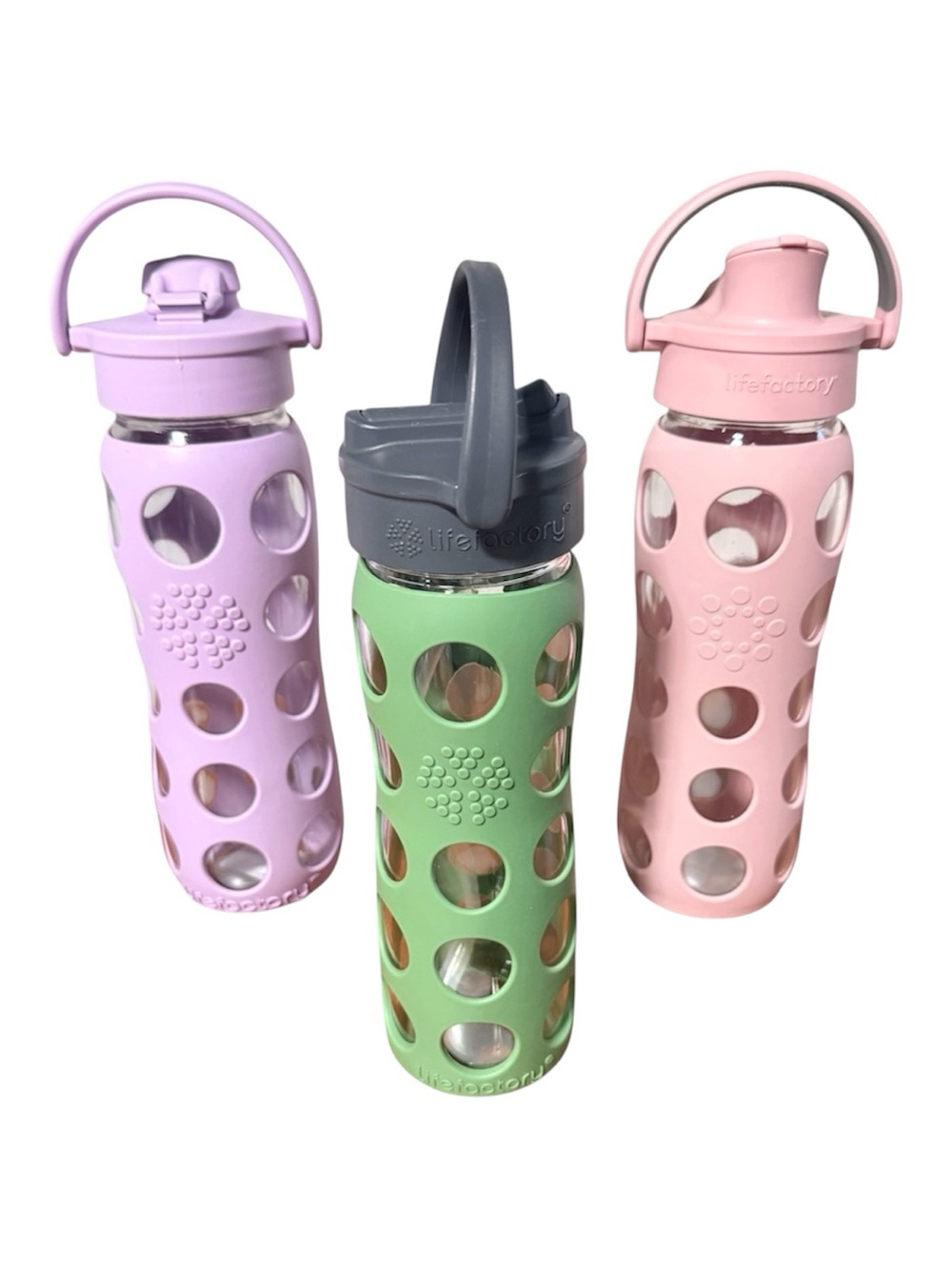 LifeFactory Glass Water Bottle Bundle with Silicone Sleeve